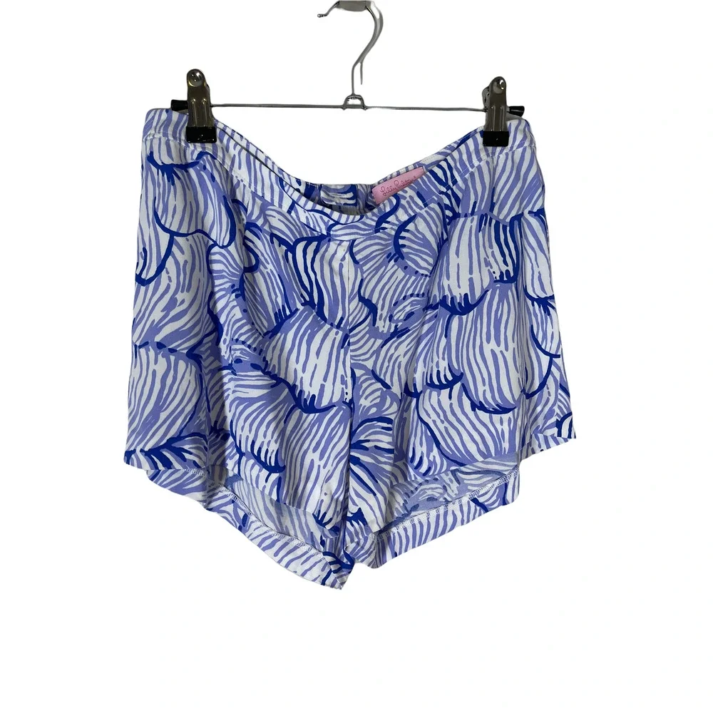 Lilly Pulitzer Blue & White Printed Sonya Short 2 - Picture 4 of 8